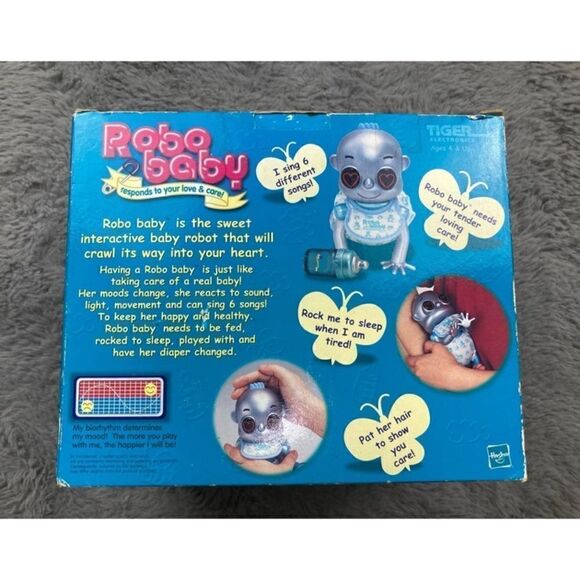 2001 hasboro blue Robo baby interactive baby robot - Picture 3 of 6